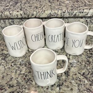 Rae Dunn Ceramic Mugs with Inspirational Words